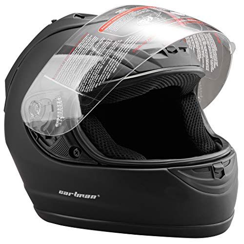CARTMAN Motorcycle Modular Full Face Helmet DOT Approved, Matte Black